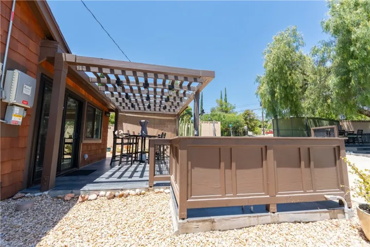 BBQ station and pergola covered patio