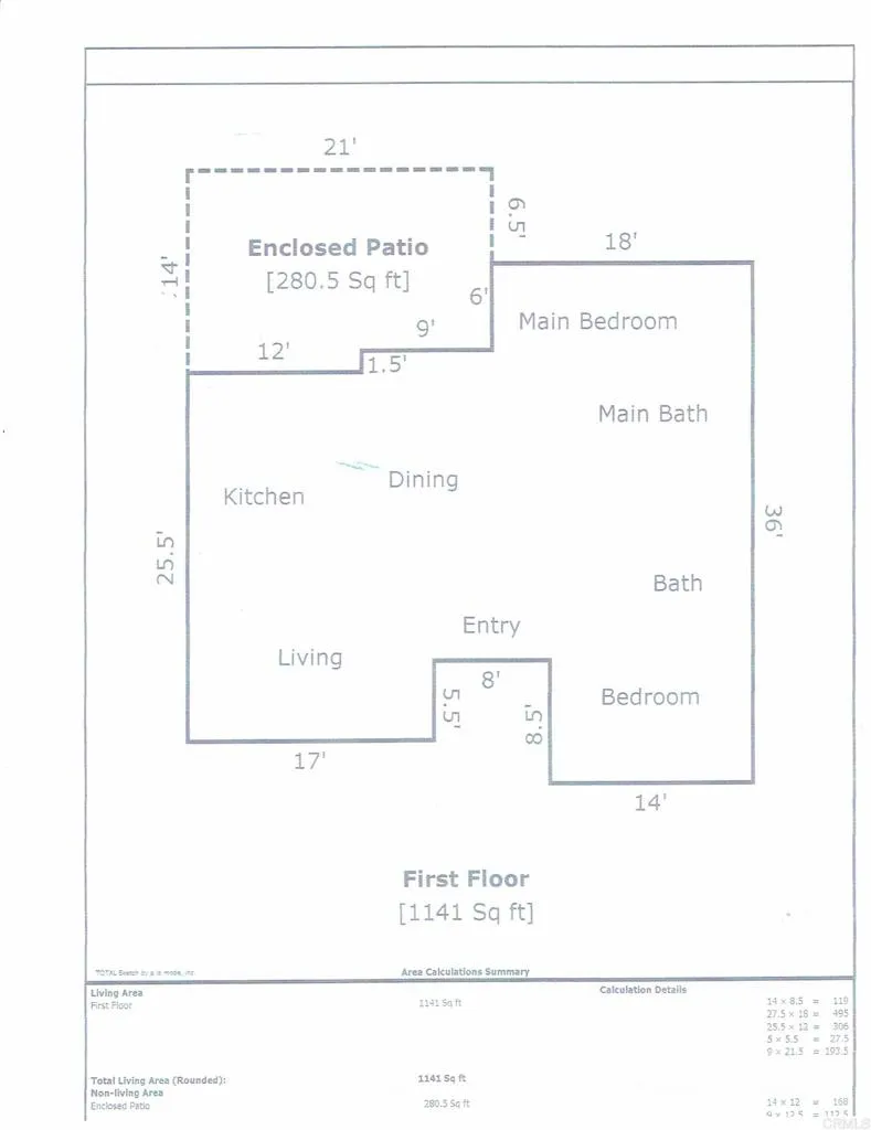 Floor plan provided by seller