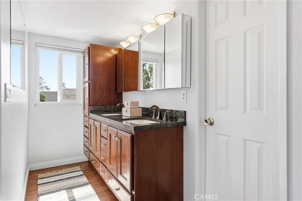 Primary bathroom with walk in closet