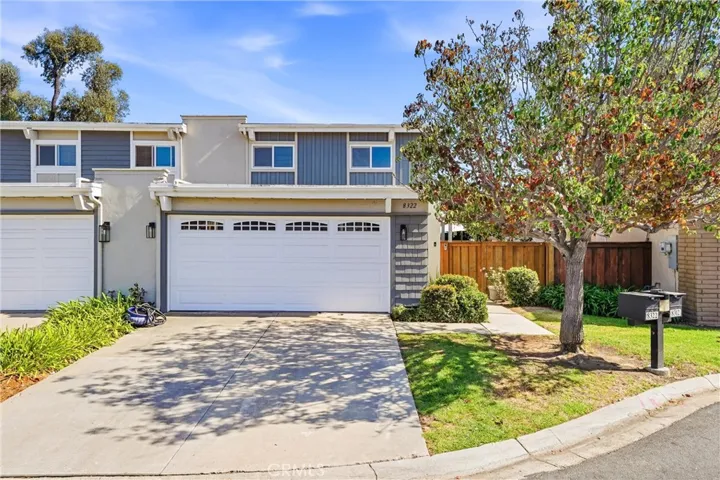 Front view with attached garage