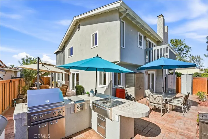 Built in BBQ with patio furniture