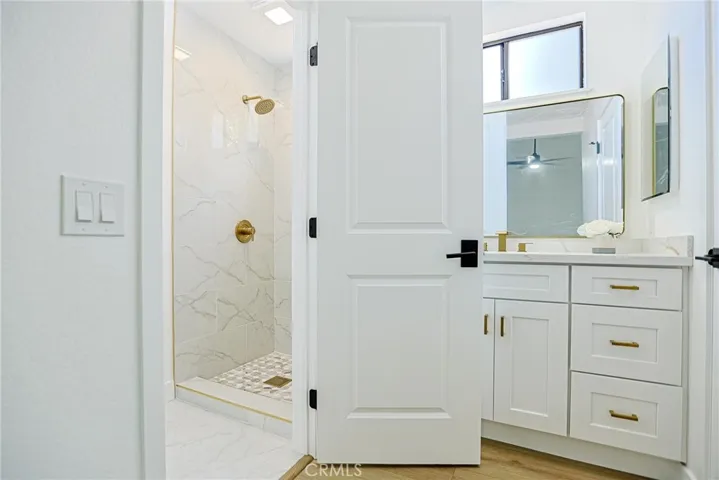 Master bathroom in master bedroom