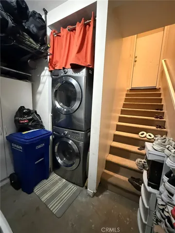 Stairs up from garage