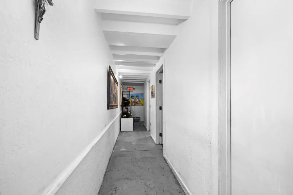 Hallway of basement Hallway of basement