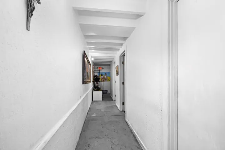 Hallway of basement