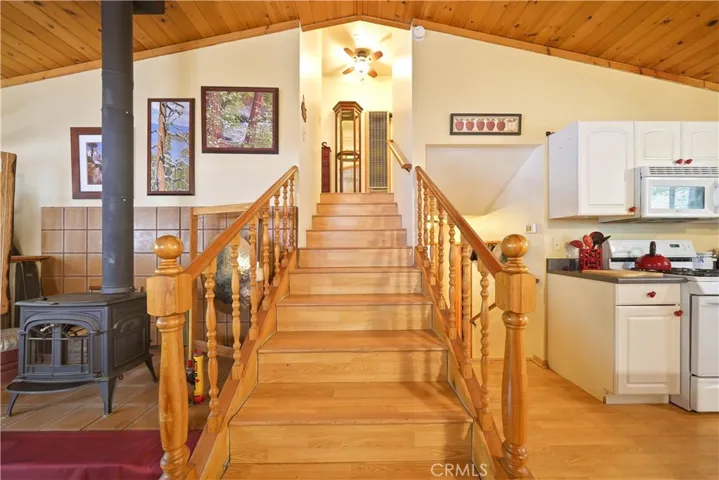 Stairway to upstairs bedrooms
