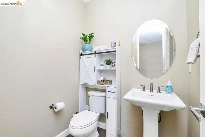 Main floor half bathroom.