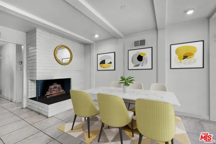 virtually staged dining area