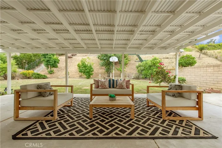 Backyard covered patio