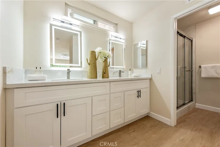 primary bathroom- dual vanities