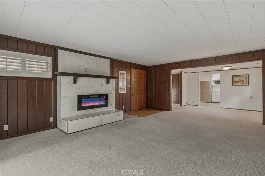 Living Room with LED fireplace