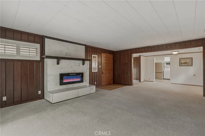 Living Room with LED fireplace