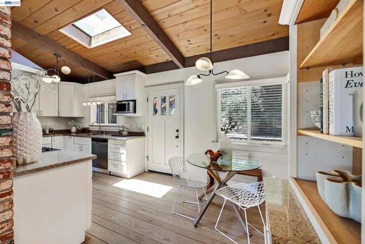 Sky light and open beam ceiling