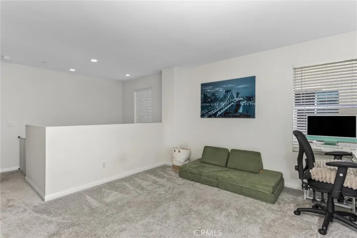 The upstairs loft is large enough for all of your needs.
