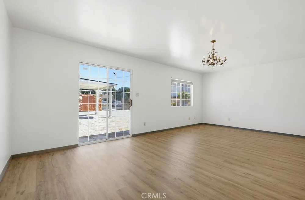 Master bedroom looking out to backyard sliding door