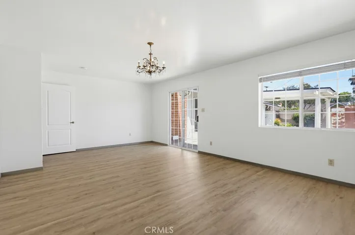 Master bedroom looking out to backyard
