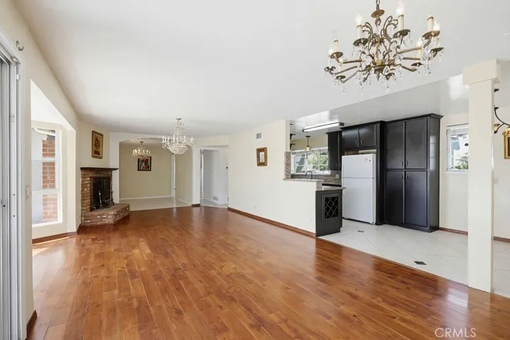 Living room and kitchen