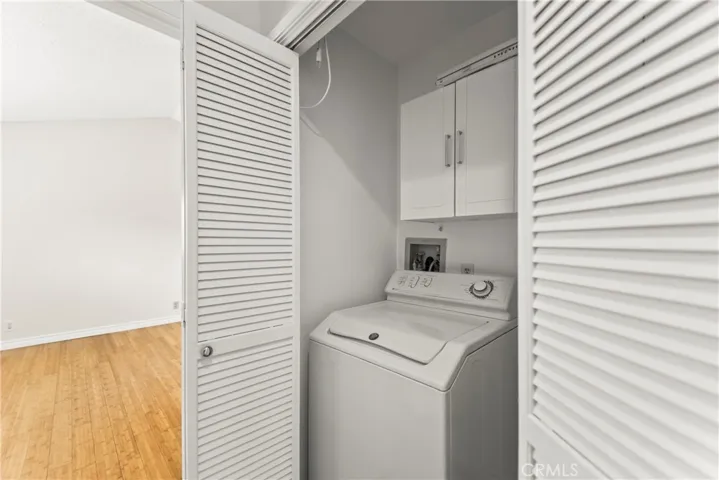 washer dryer by hallway