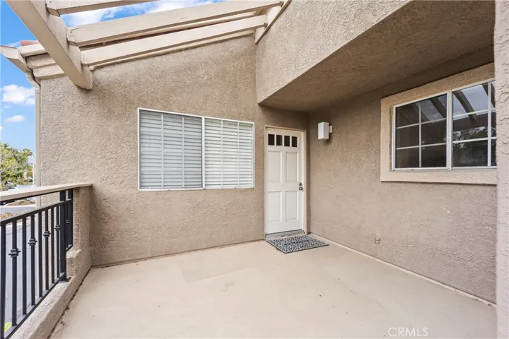 Patio facing front door