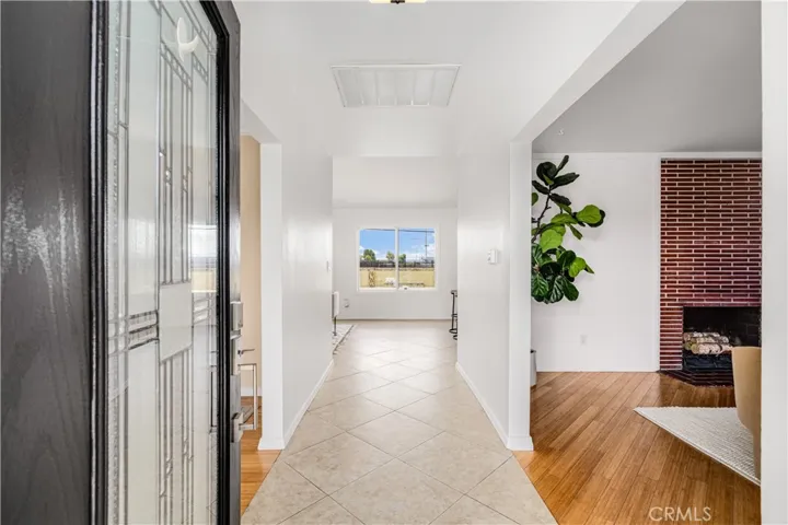 Front entrance, living room is to the right