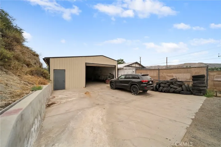 Large garage entrance.
