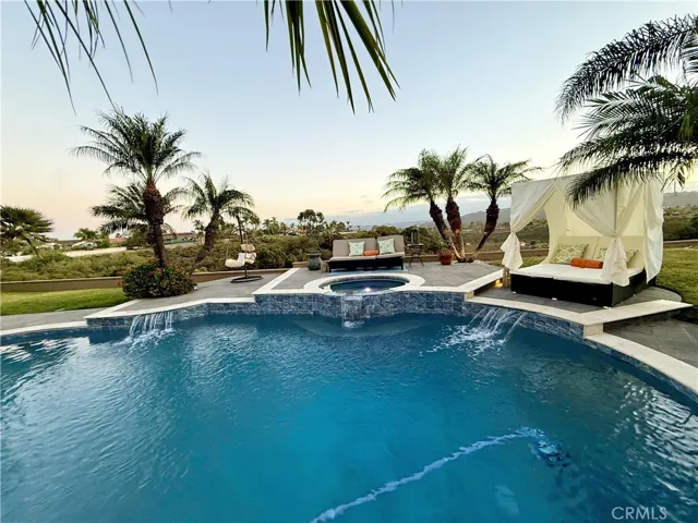 Pool and Cabana Sunset
