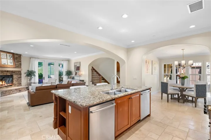 huge kitchen with double dishwashers
