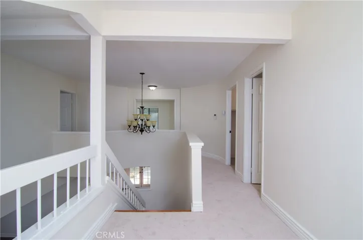 upstairs hallway - new carpeting