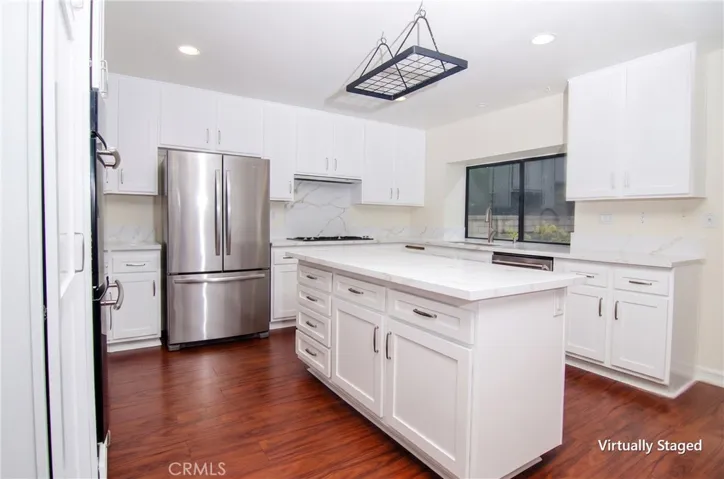 Virtually staged refrigerator