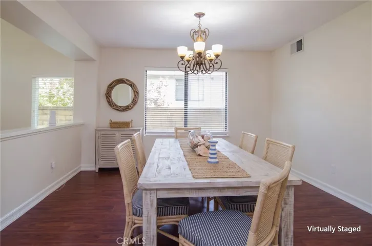 Dining area - virtually staged