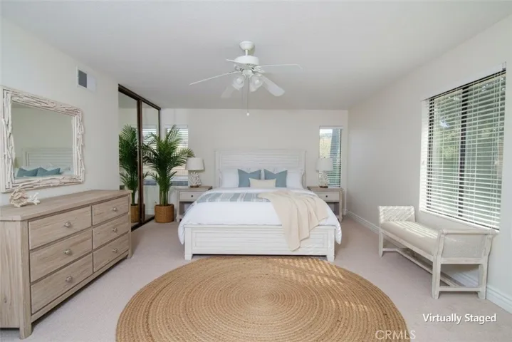 Primary bedroom - virtually staged