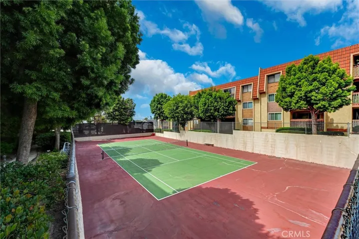 Community tennis court.