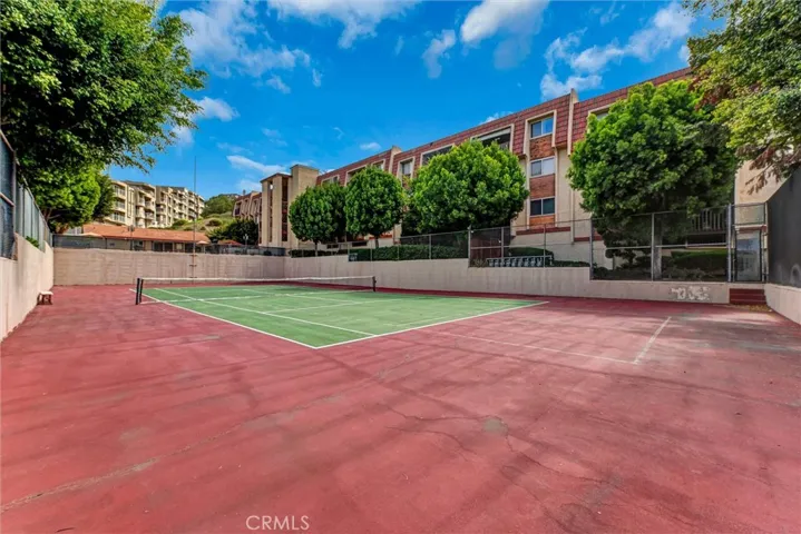 Community tennis court.