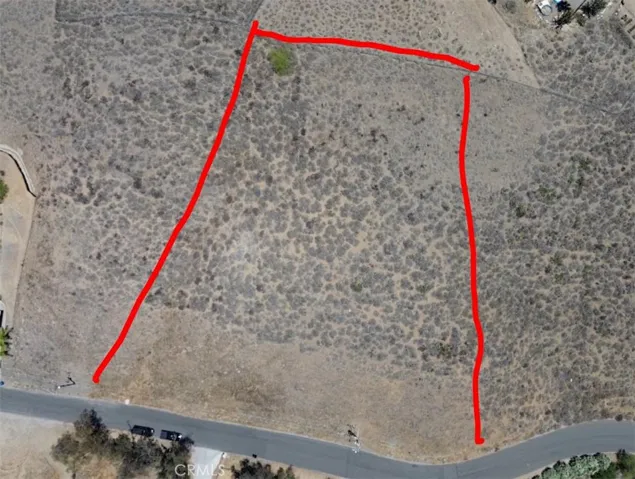 Ariel view of property. Lines are estimated