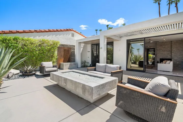 Patio fireplace