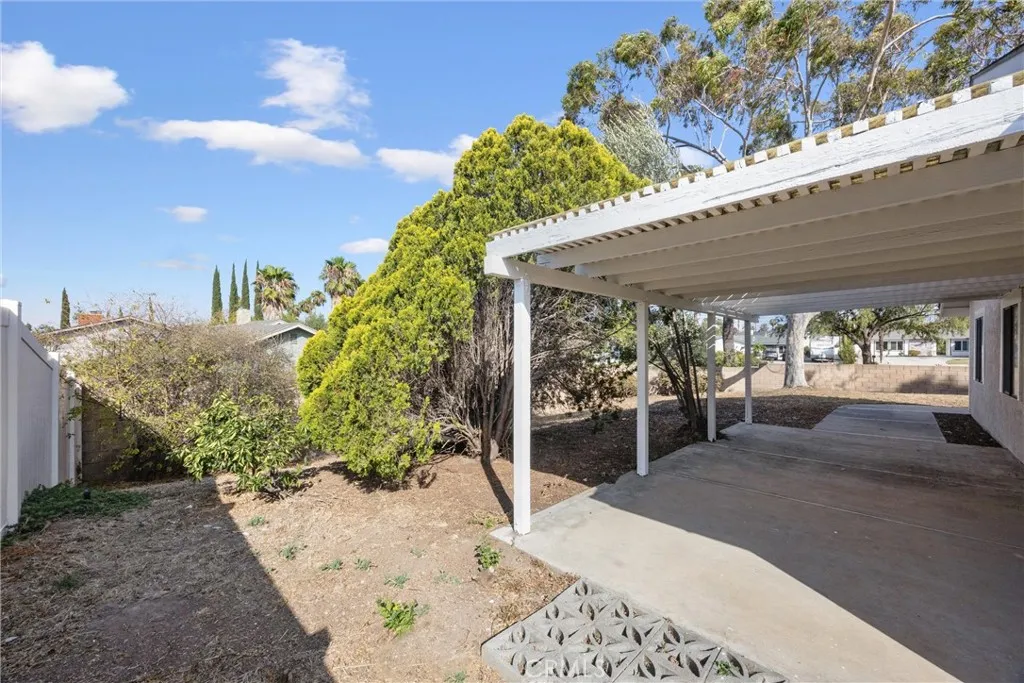 Covered patio extends the outdoor living space