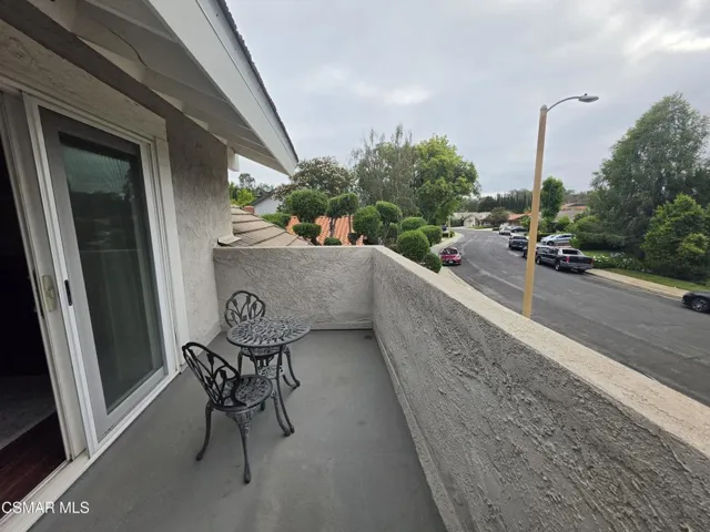 Balcony beyond bedroom