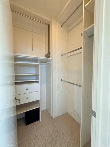 Walk-in closet with built in storage
