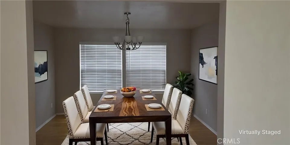 Virtually Staged formal dining room