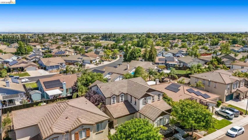 Residential neighborhood featuring mature trees and a clear sky