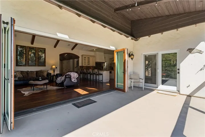 Covered entertaining deck