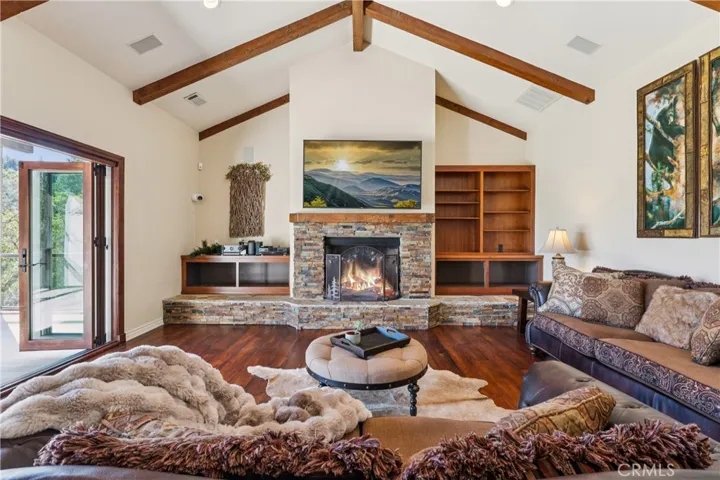 Living room fireplace