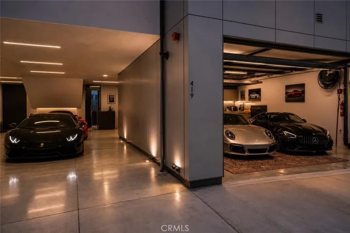Ai generated cars parked in garage