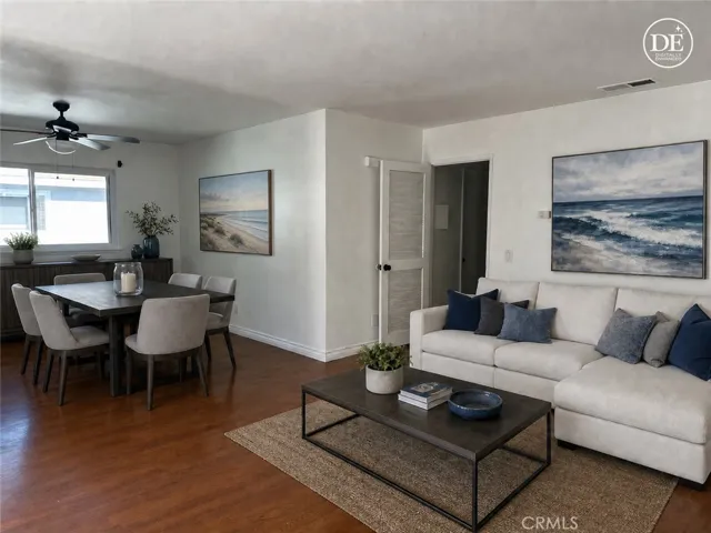 AI enhanced photo to give an idea of furniture placement