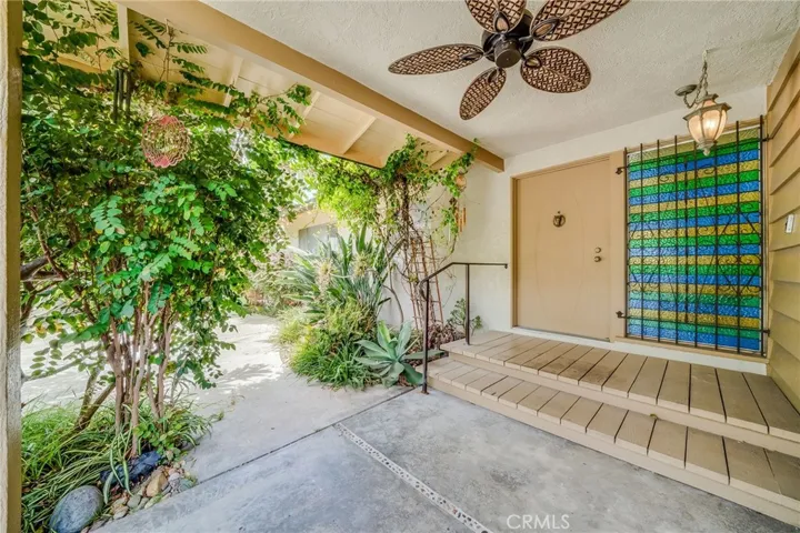Entry and private patio area