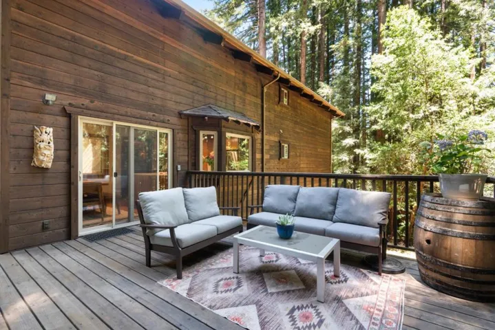 Outdoor decking off the dining area