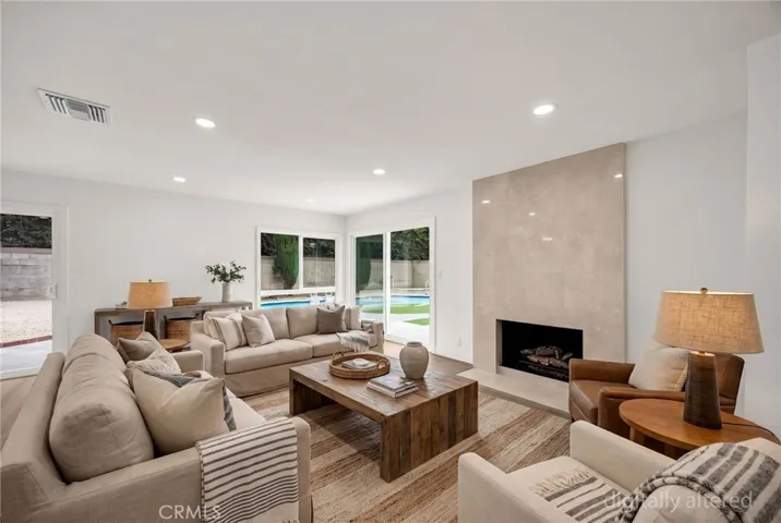 Family Room Digitally Staged
