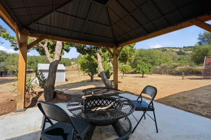 Gazebo in back yard.