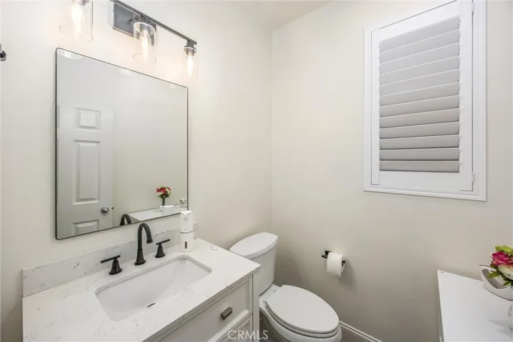 Powder room on lower level