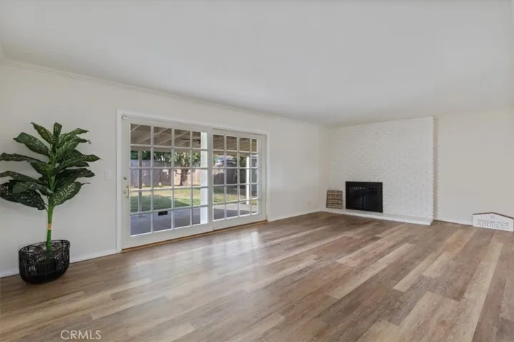 Vinyl flooring in main living areas.